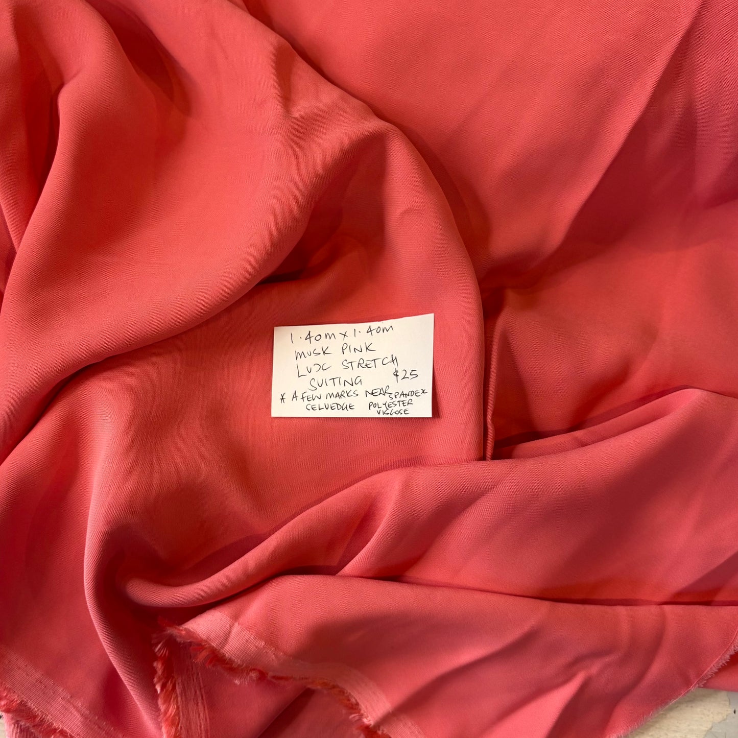 1.4m Musk Pink Lux Stretch Suiting