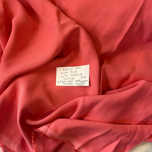 1.4m Musk Pink Lux Stretch Suiting