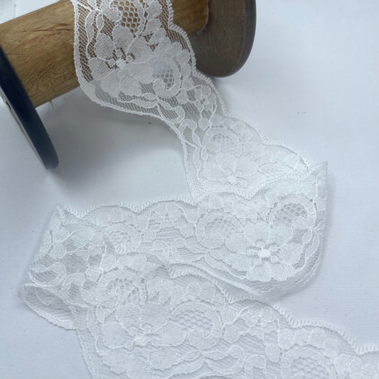 Becky White 55mm Scallop Floral Lace