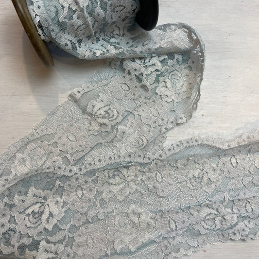 ice blue hand dyed 11cm nylon lace