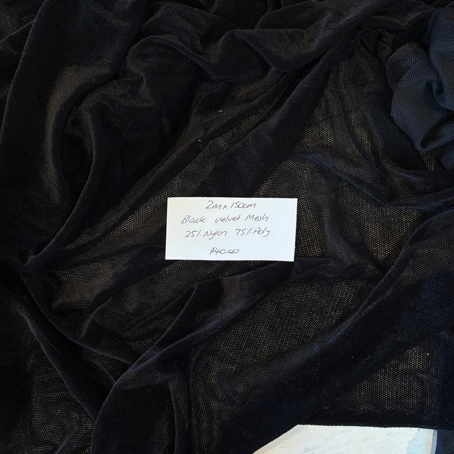 2m Black Velvet Mesh