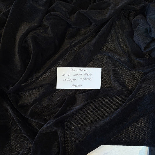 2m Black Velvet Mesh