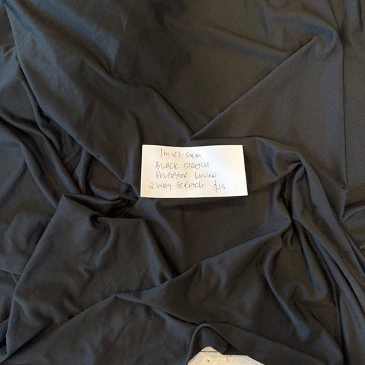 1m Black Stretch Poly Lining