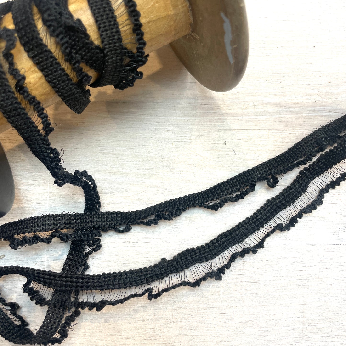 Black frill Edge Picot