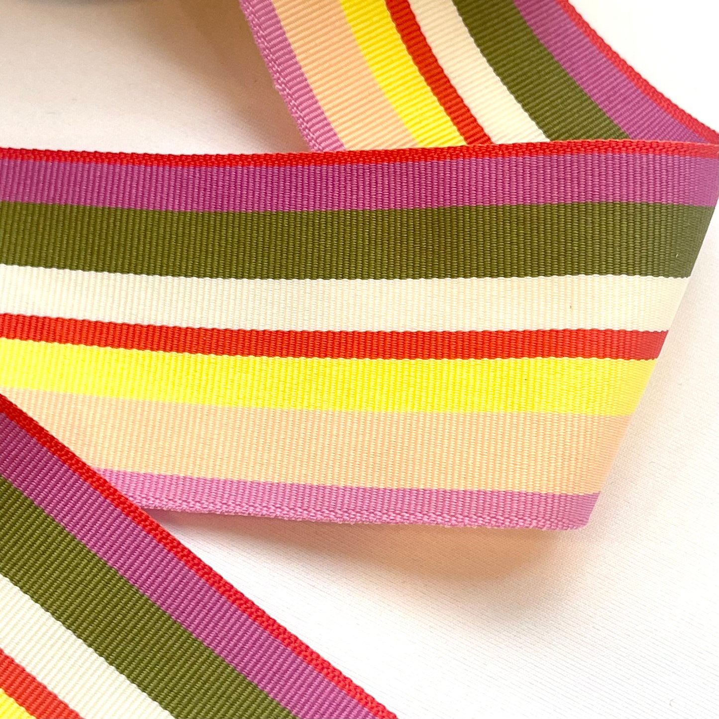 Carnival Stripe 50mm Gross Grain Ribbon