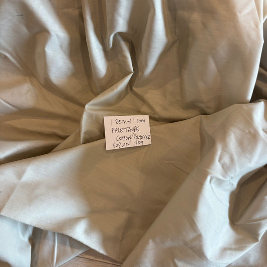 1.85m Pale Taupe Poplin