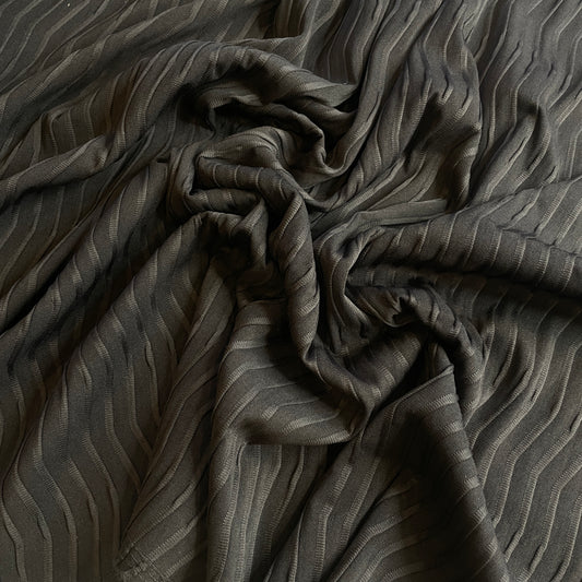 Black waves textured jersey