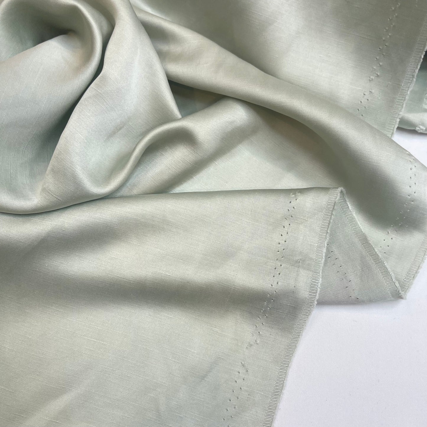 Sage Mint Slub Viscose Suiting