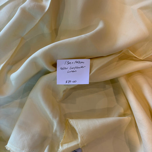1.3m Yellow Sunflower Linen