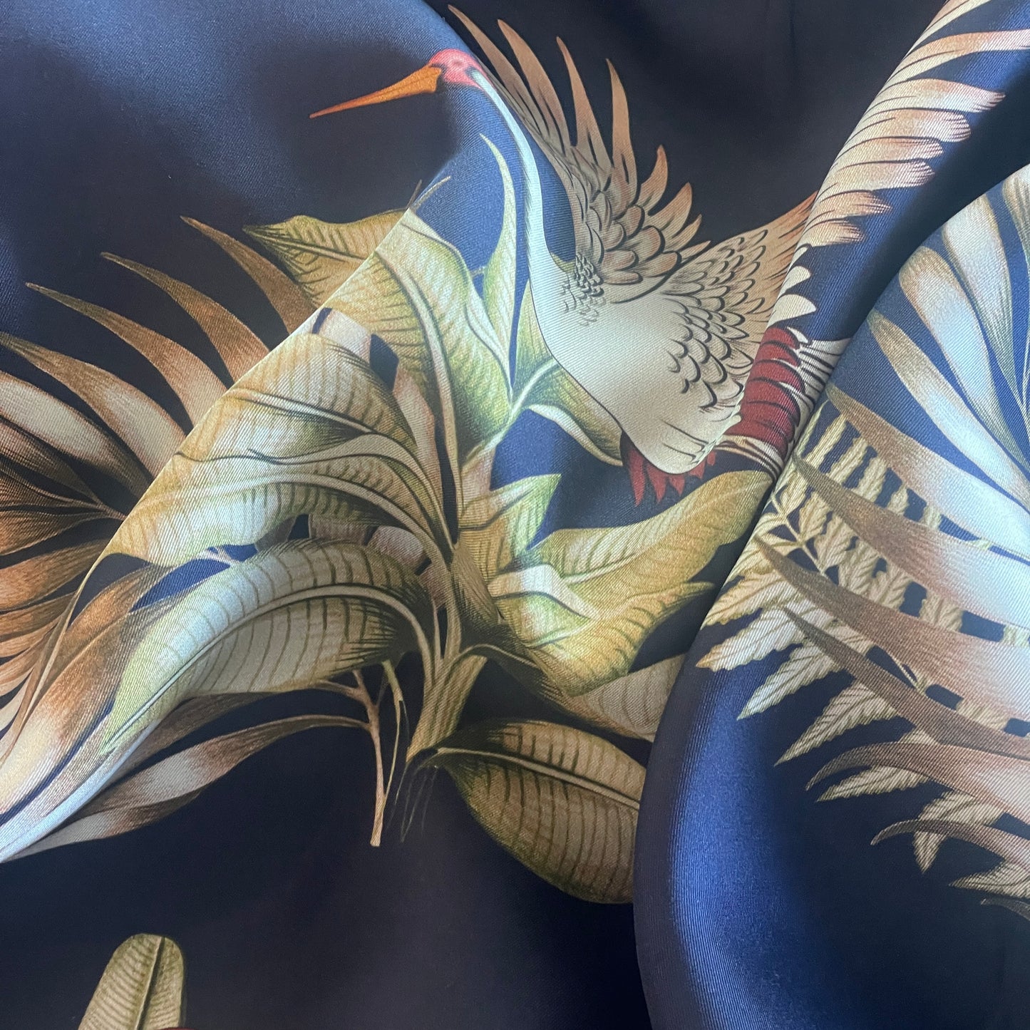 Forest flight silk twill