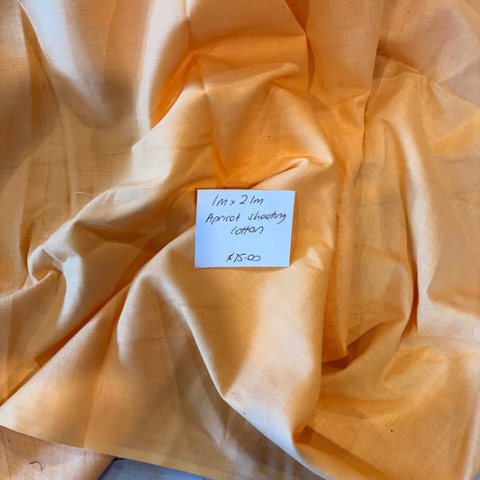 1m Apricot Sheeting Cotton