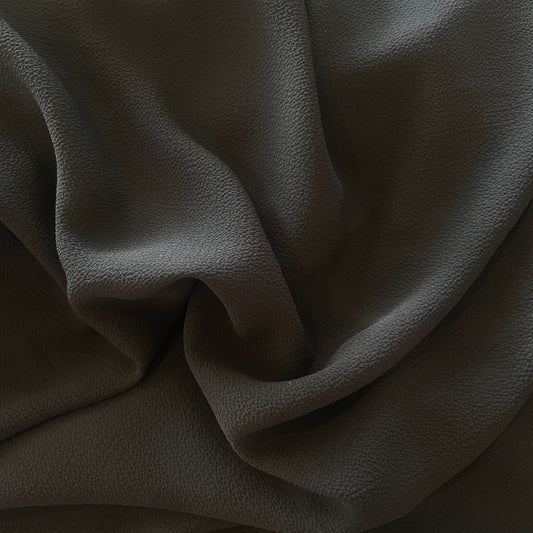 2.3m black stretch crepe georgette