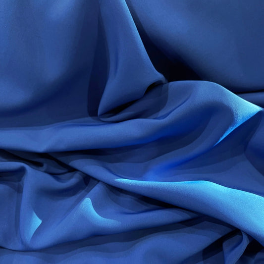 Royal blue crepe de chine