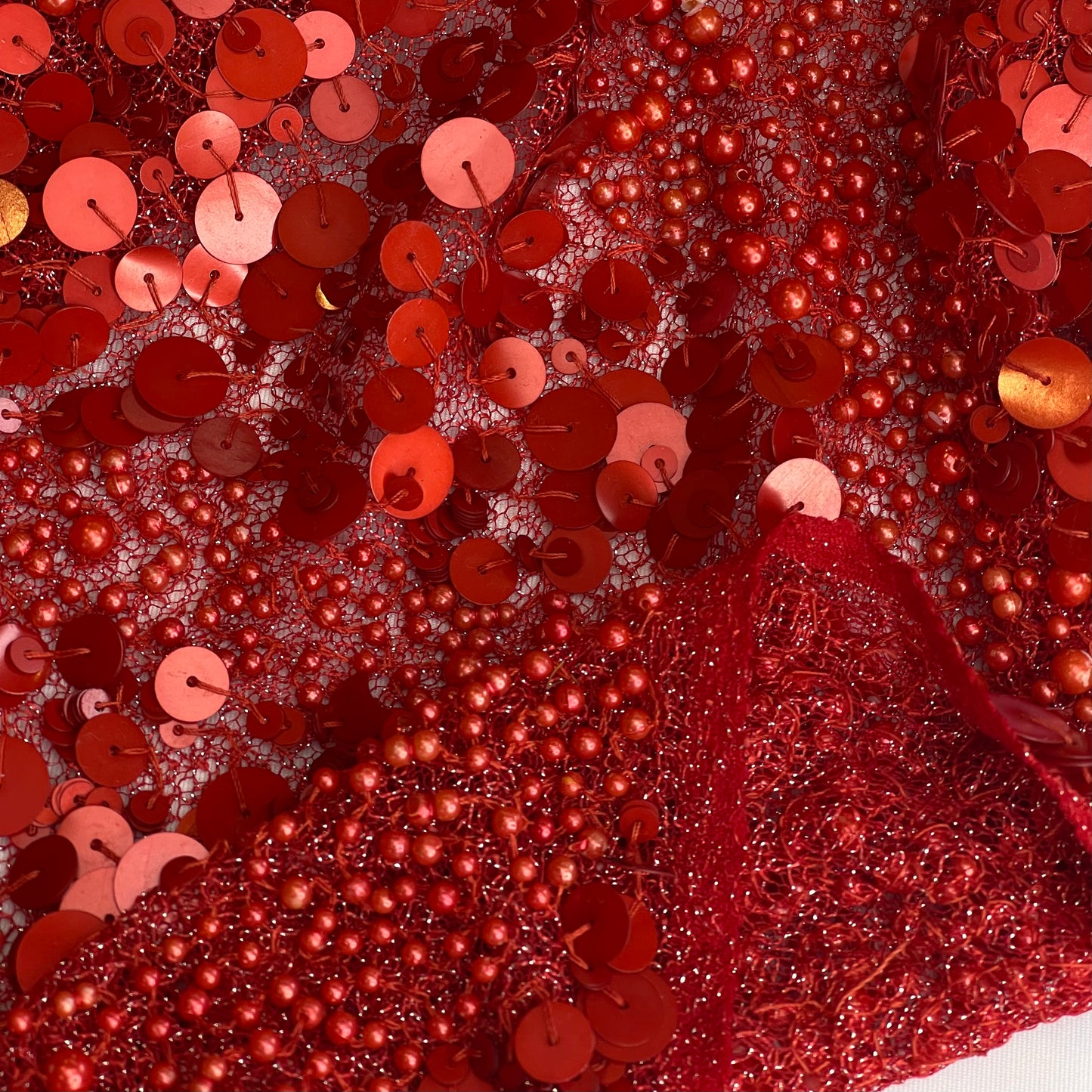 Red Reef Sequin & Beaded Lace