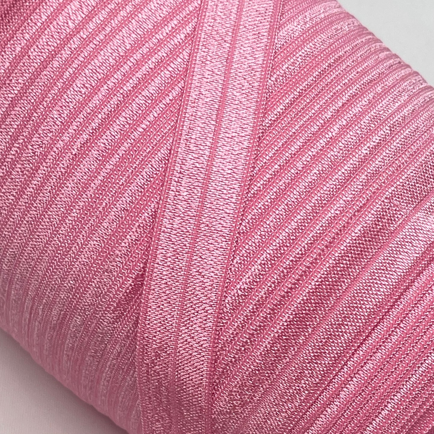 Rose Pink 15mm Satin Foldover Elastic