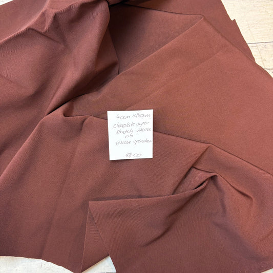 40cm Chocolate Viscose Rib