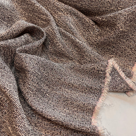 Pewter Blush Soft Drape Cotton Tweed