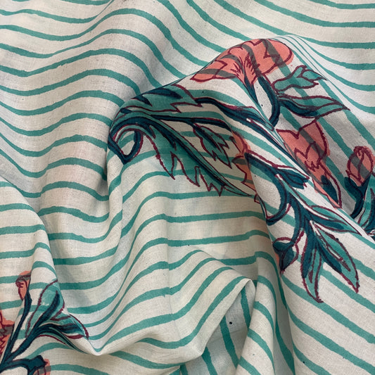 Birla block print cotton voile