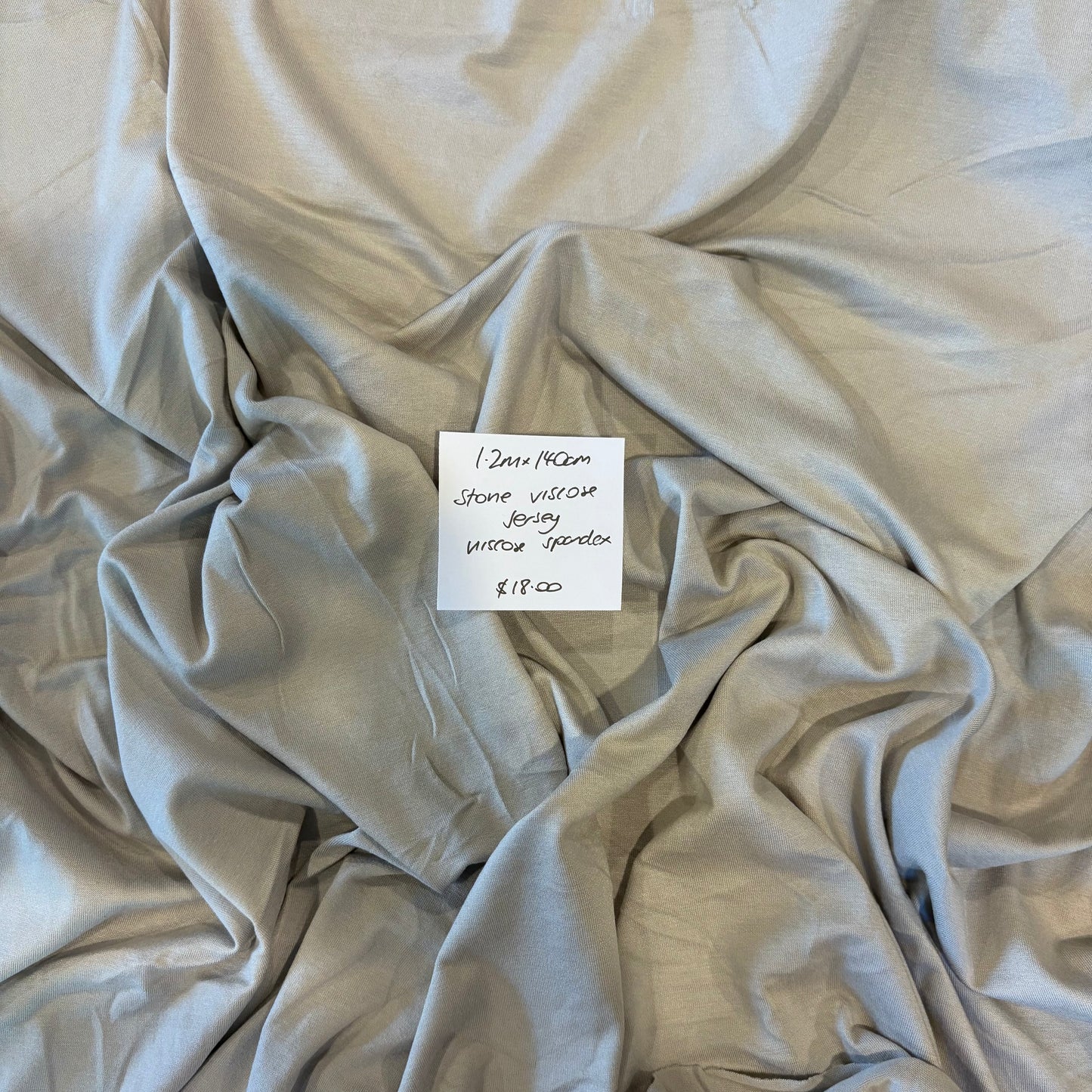 1.2m Stone Viscose Jersey