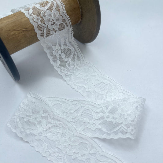 Riley White 40mm Floral Lace