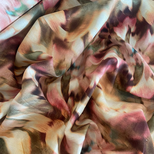 Sandstone flowers linen viscose