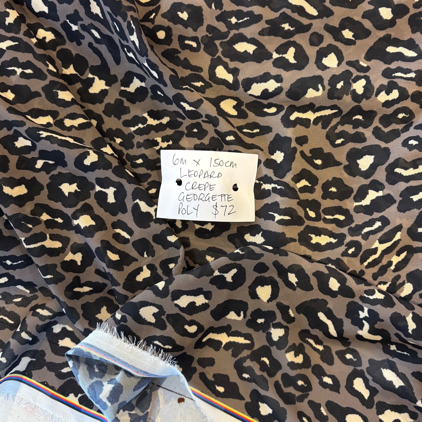 6m Leopard Crepe Georgette