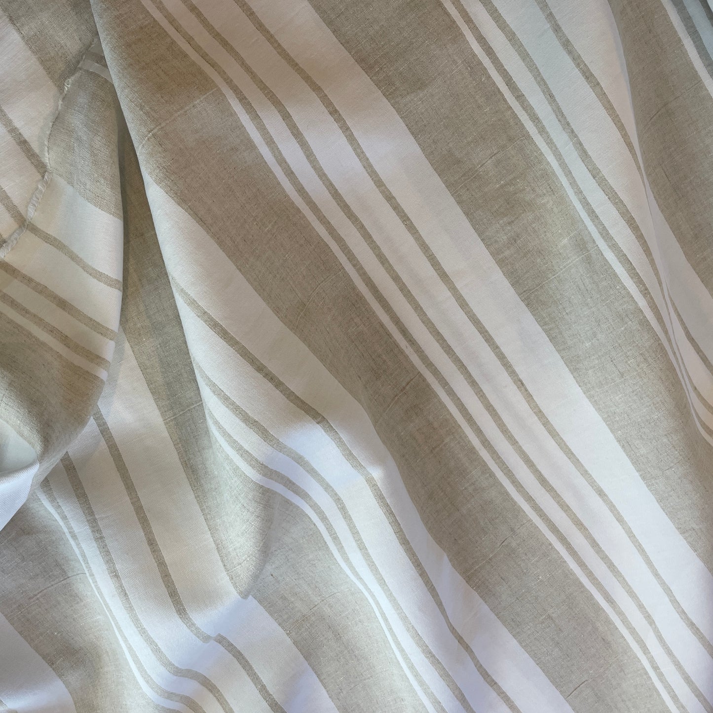 Coastal fawn stripes mid weight linen