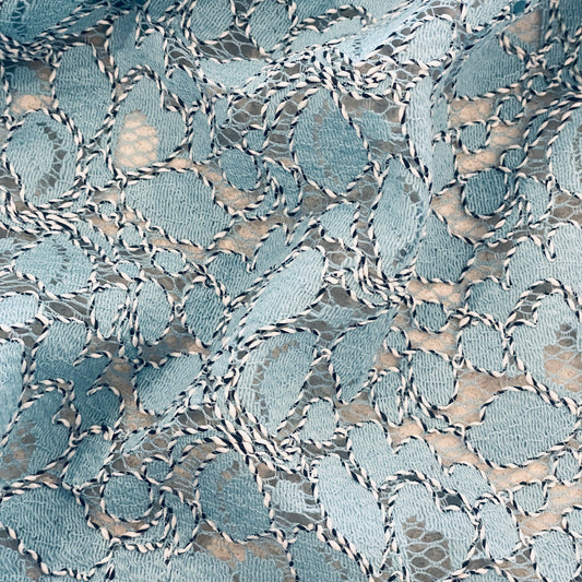 Mon ami aquamarine fine corded lace