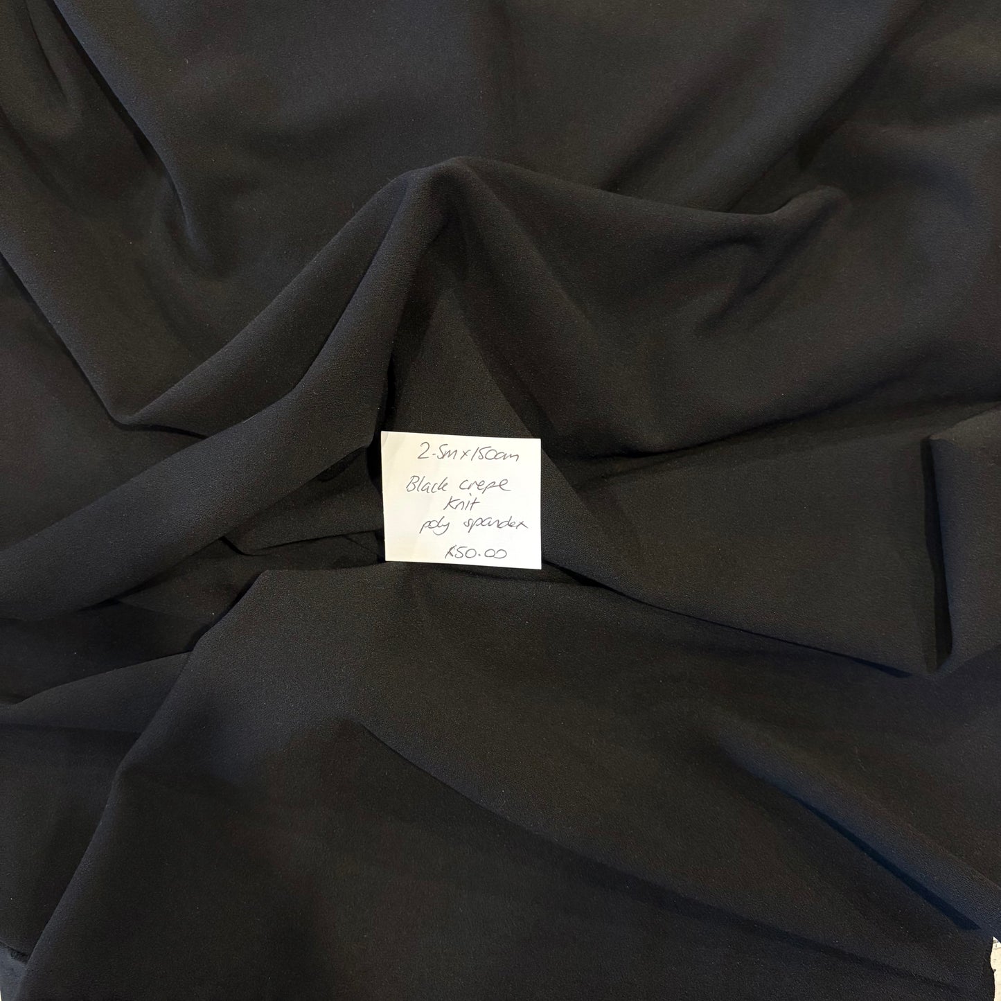 2.5m Black Crepe Knit
