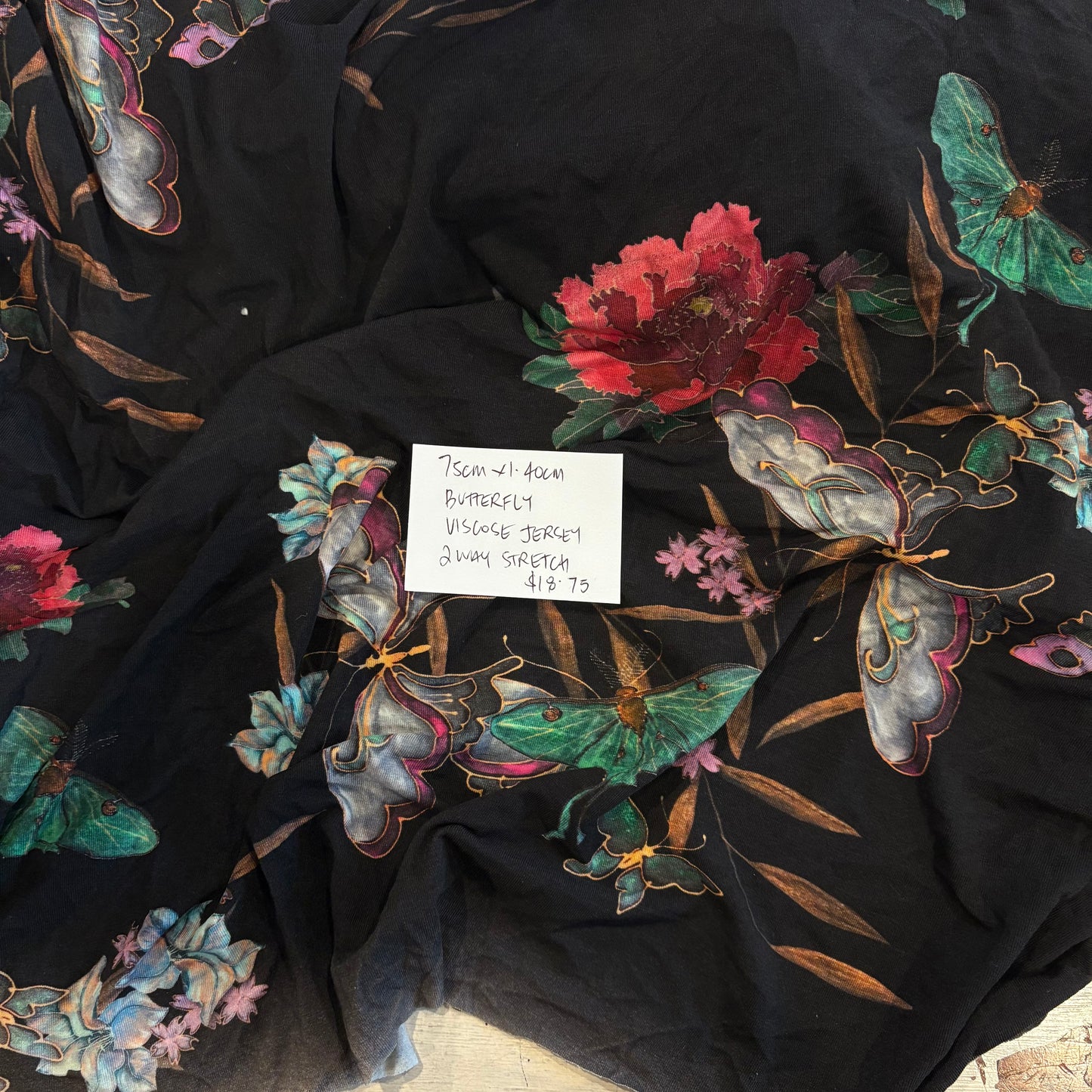 75cm Butterfly Viscose Jersey