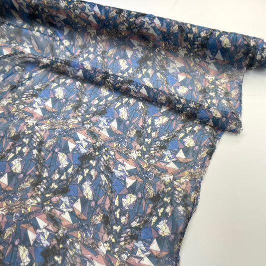 Kaleidoscope City Crinkle Silk Chiffon