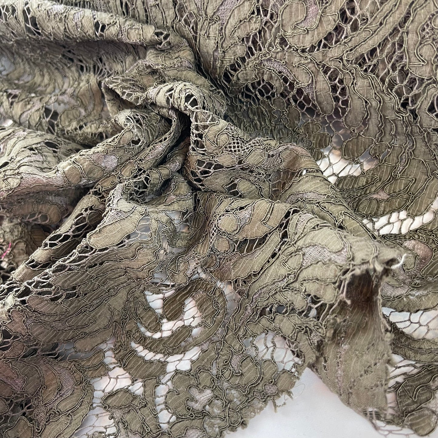 Dark taupe French Corded Lace