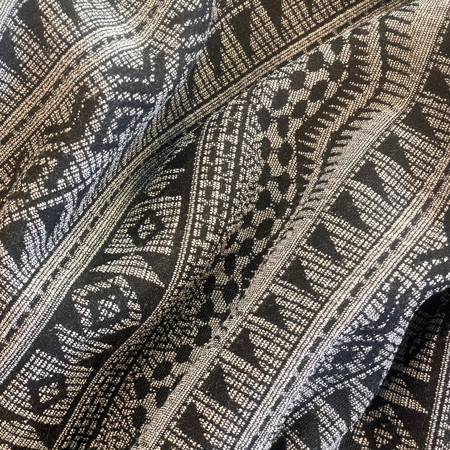 Mountain scape French stretch cotton suiting