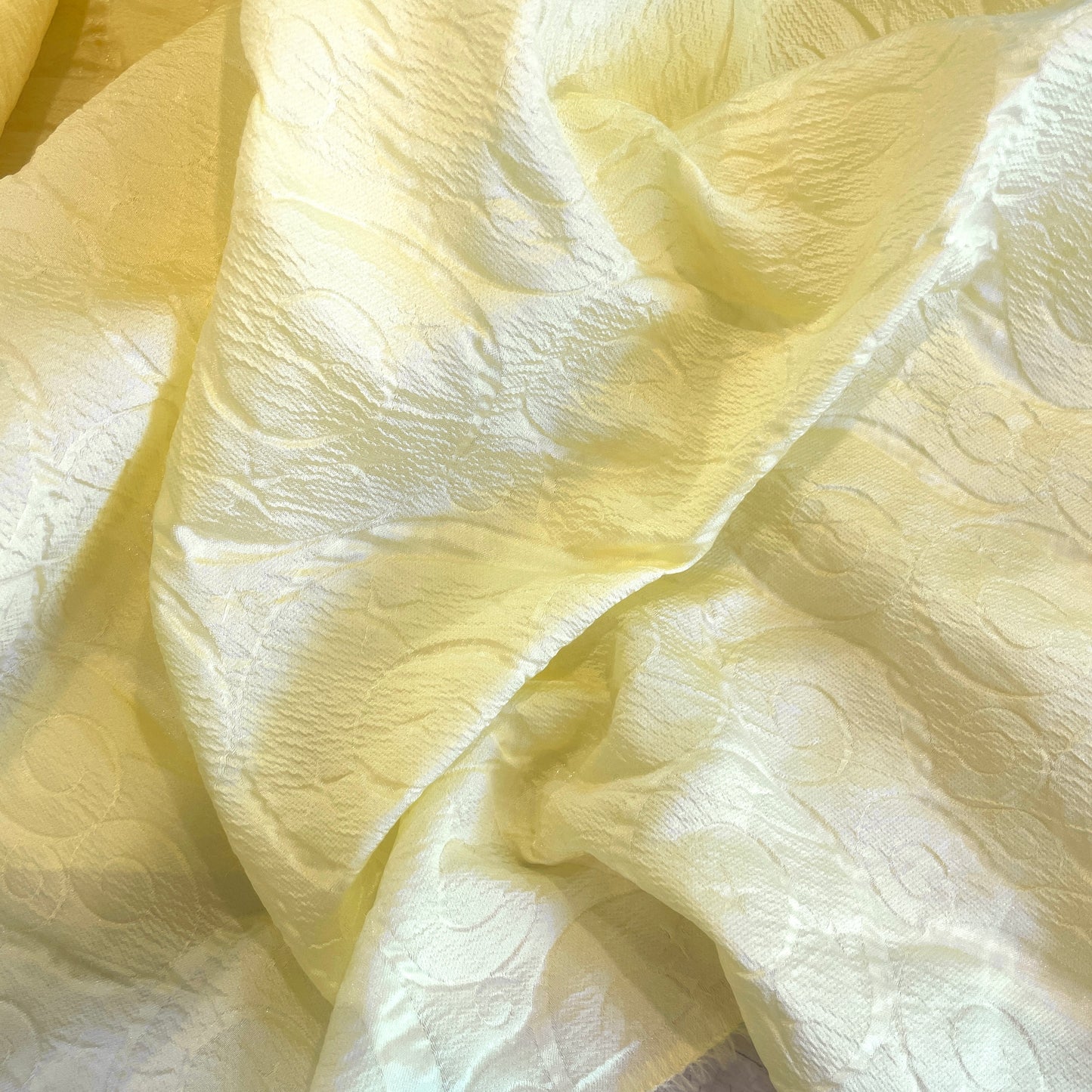 Lemon swirls Cloque brocade