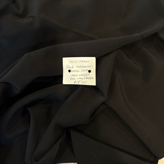 1m Black Mechanical Stretch Suiting