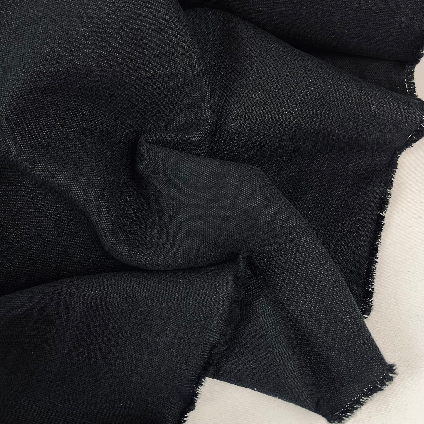 Black organic Mid Weight Linen viscose