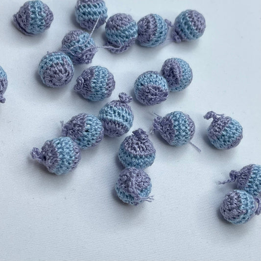 Bubble Berry Stripe Crochet Bobble Button