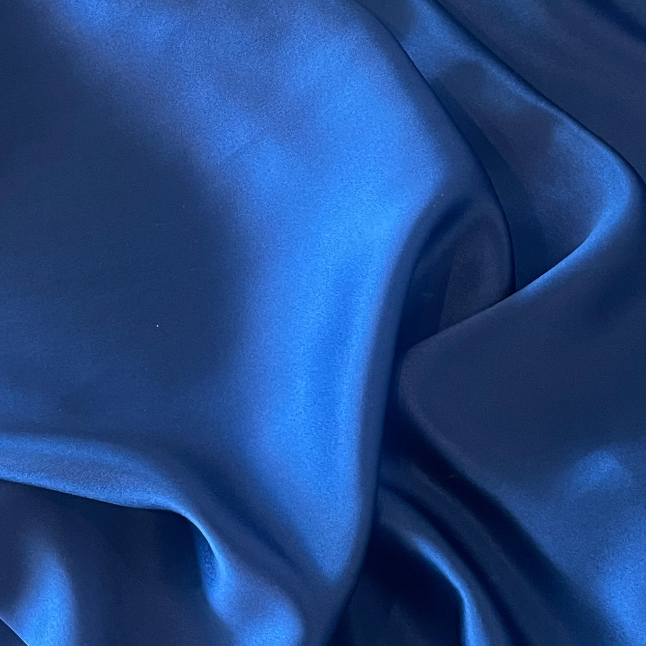 Deep ocean blue Silk Satin