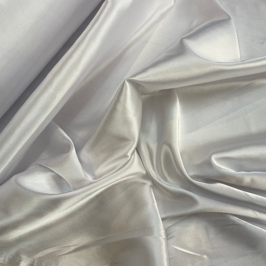White stretch satin