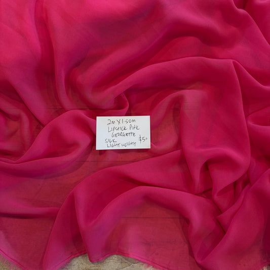 2m Lipstick Pink Georgette
