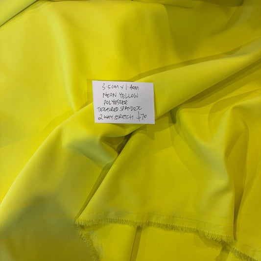 3.5m Neon Yellow Textured Spandex