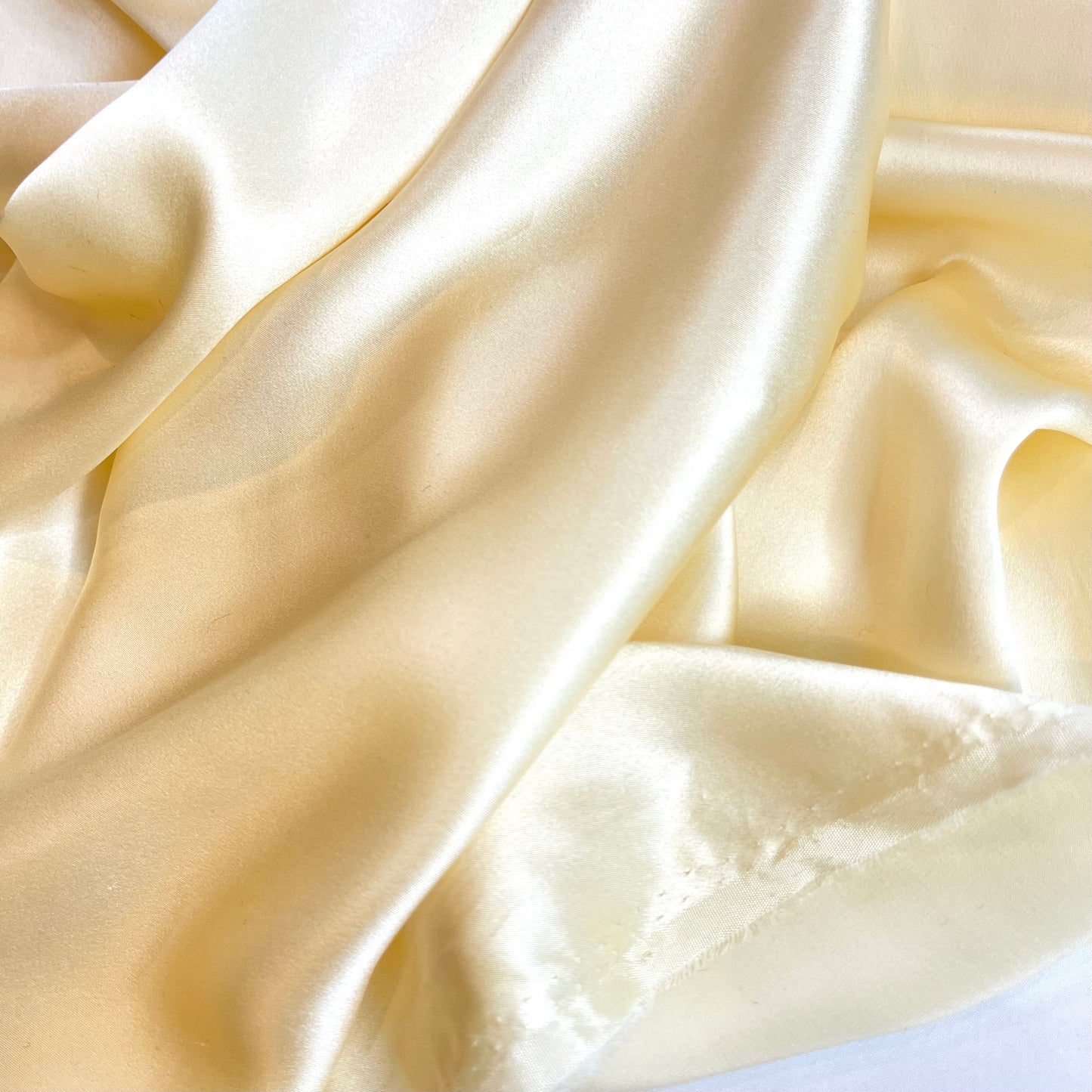 Pastel Lemon Lightweight Silk Satin