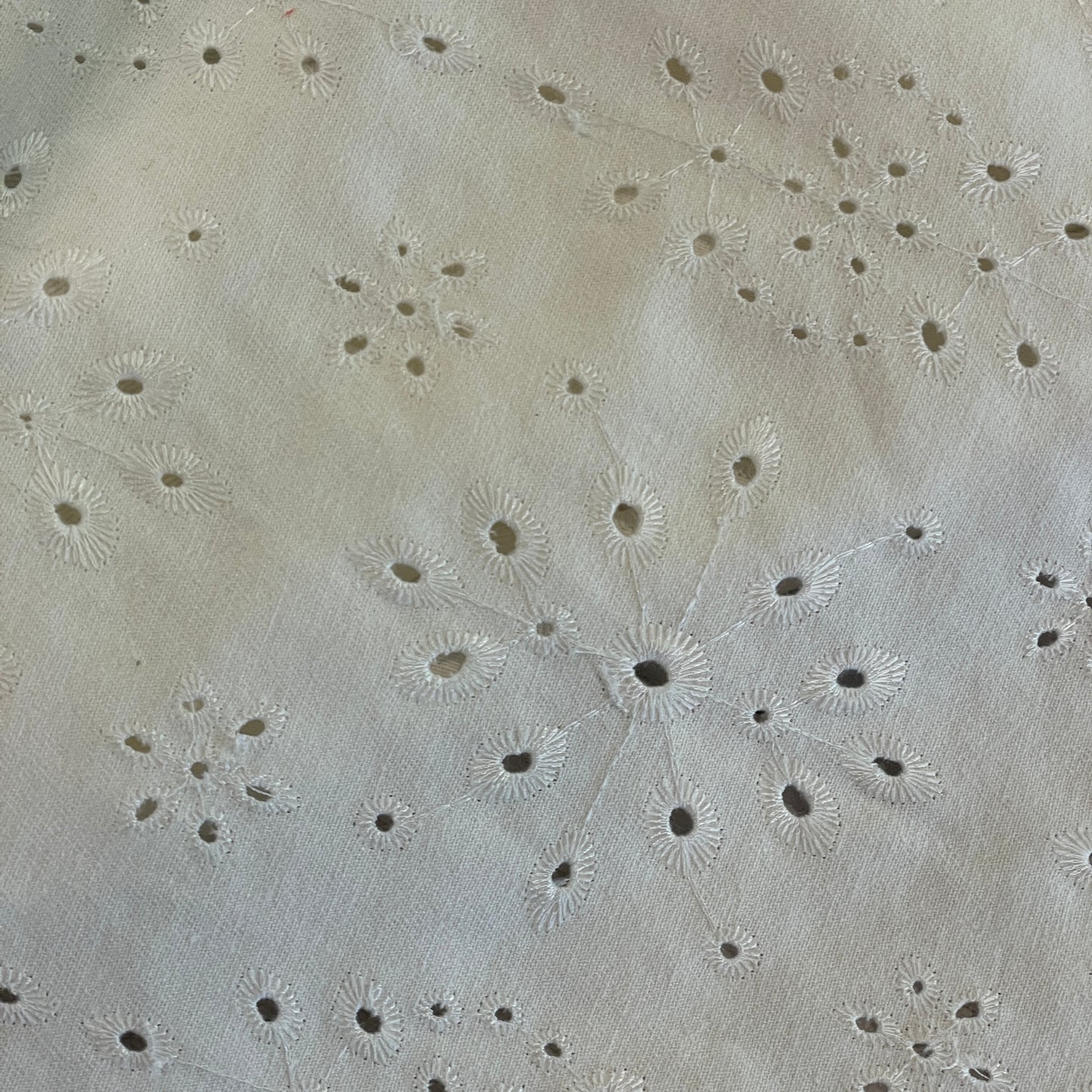 Embroidered snowflake denim