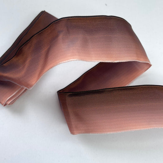 3mtrs Bronze Ombré French Wired Taffeta Ribbon
