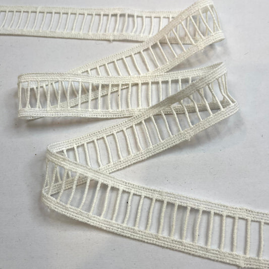 Ladder Insertion Lace Trim Ivory