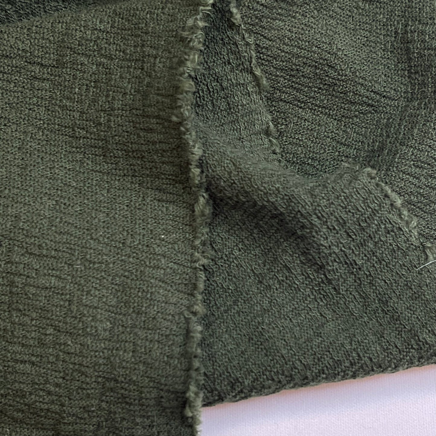 Earthen Green Softest Cotton Textured Knit