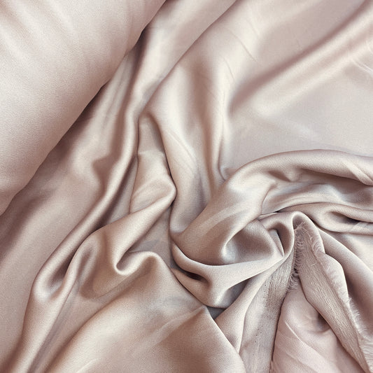 Elle mushroom pink lightweight stretch satin