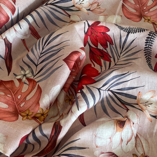 Blush magnolia linen