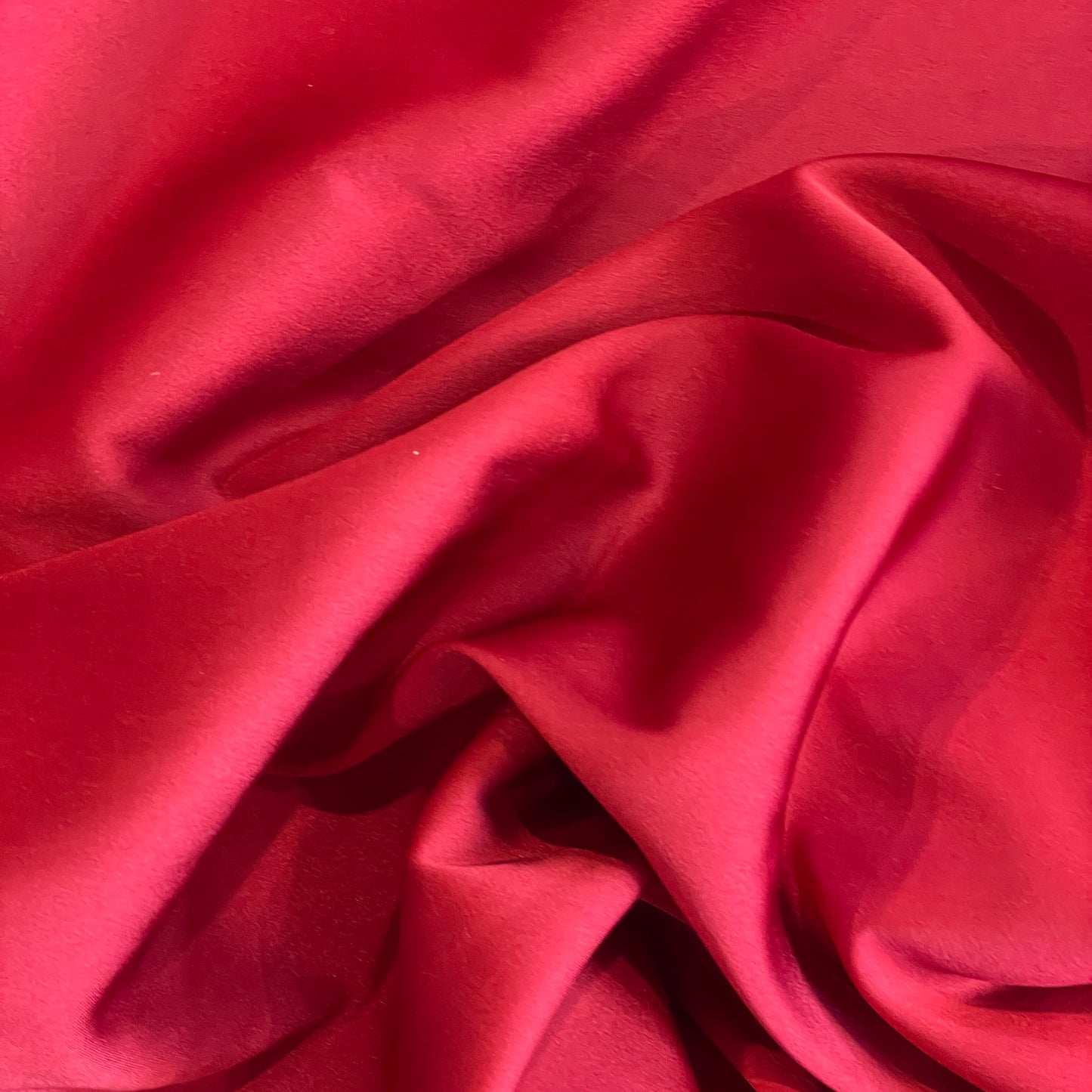Ruby red stretch satin