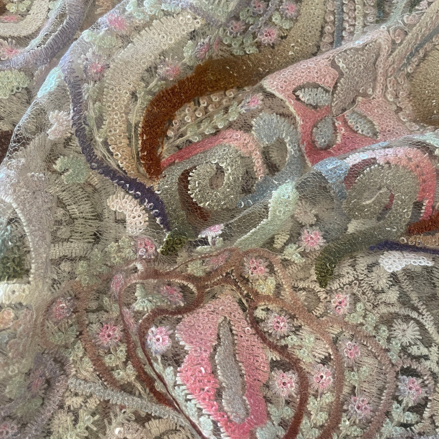 70cm sherbet sequin tulle